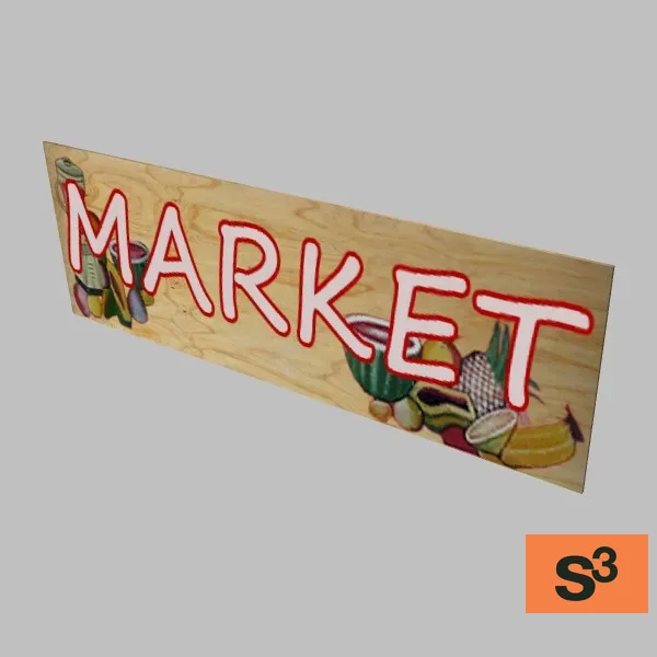 plywood-sign-001 — 3D model preview