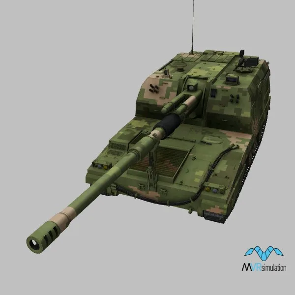 PLZ-05 · CN · camo — 3D model preview