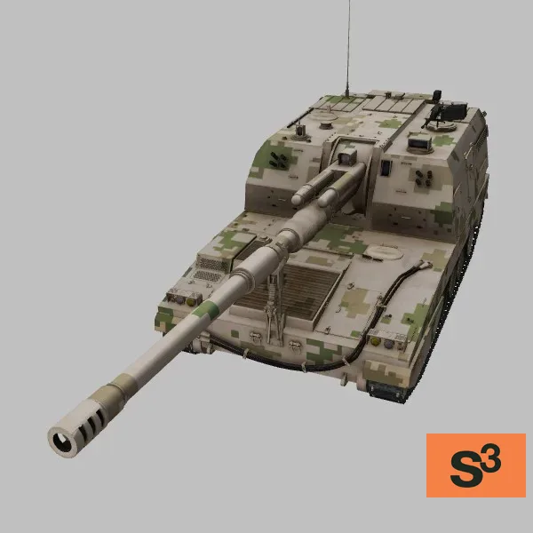 PLZ-05 · CN · desert — 3D model preview