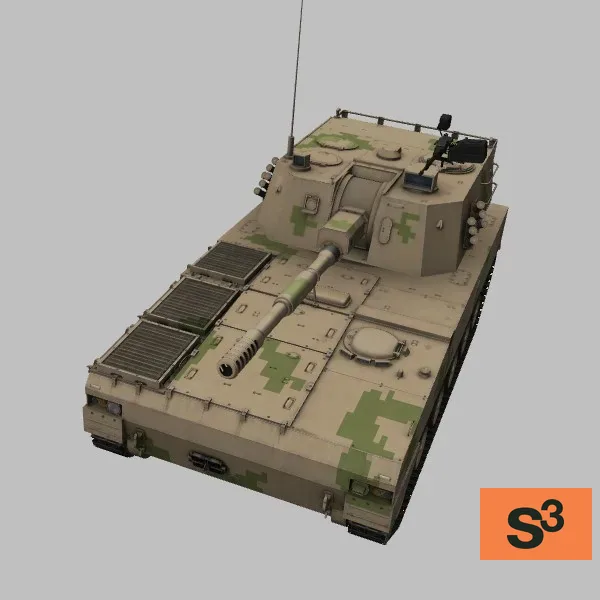 PLZ-07 · CN · desert — 3D model preview