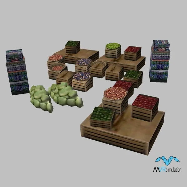 produce stand-001 — 3D model preview