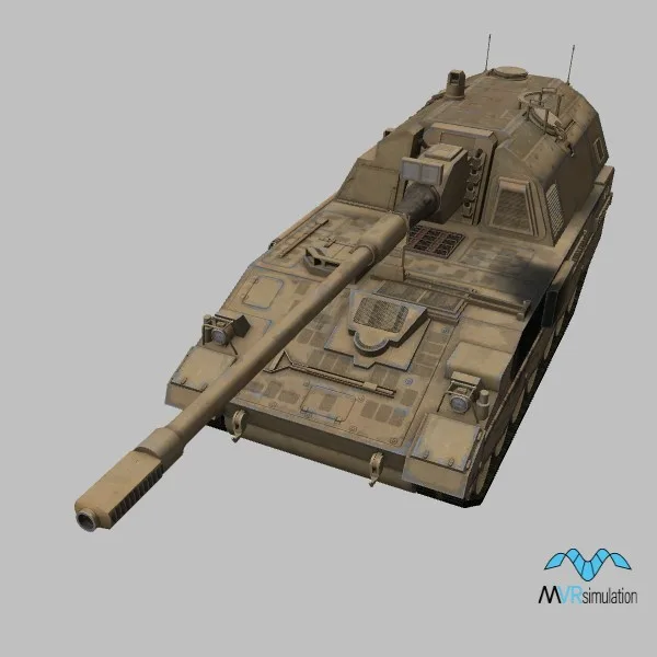 PzH-2000 · QA · desert — 3D model preview