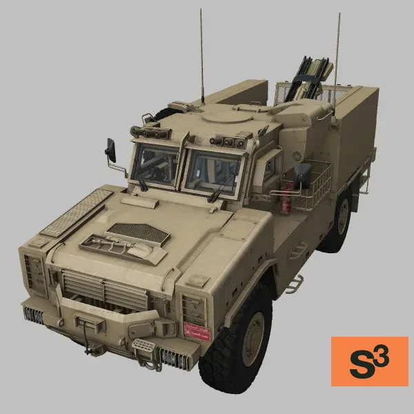 RG-31-MMS · AE · desert — 3D model preview