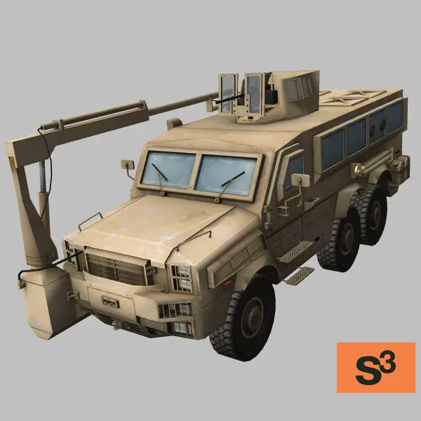 RG-33L · US · desert — 3D model preview
