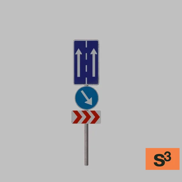 road-direction-sign-002 — 3D model preview