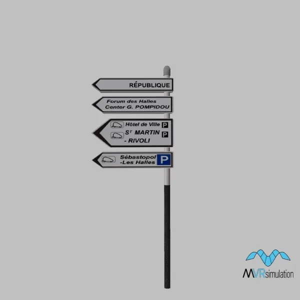 road-info-sign-003 — 3D model preview