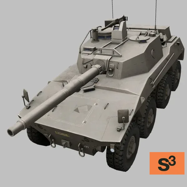 Rooikat · M2 · ZA · desert — 3D model preview