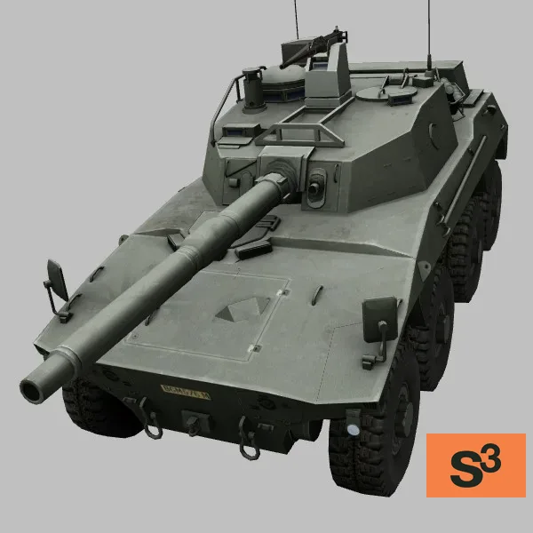 Rooikat · M2 · ZA · green — 3D model preview