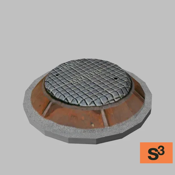 sewer cover-001b — 3D model preview