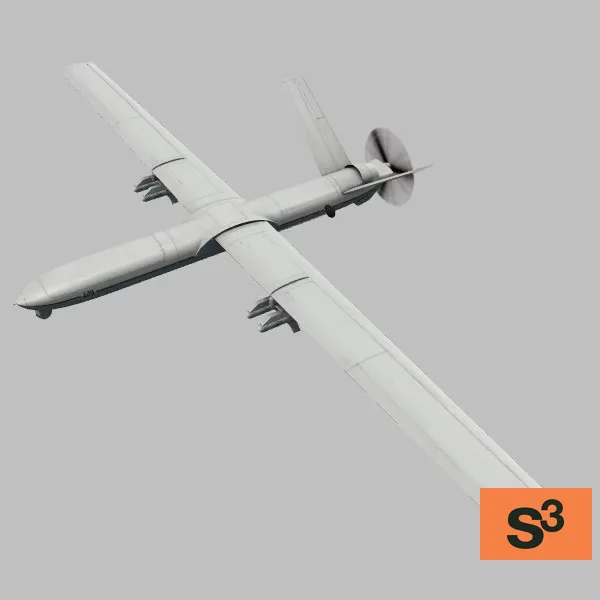 Shahed-129 · IR · grey — 3D model preview