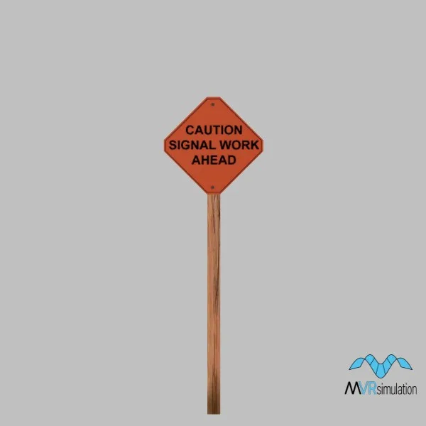 signal work-sign-001b — 3D model preview