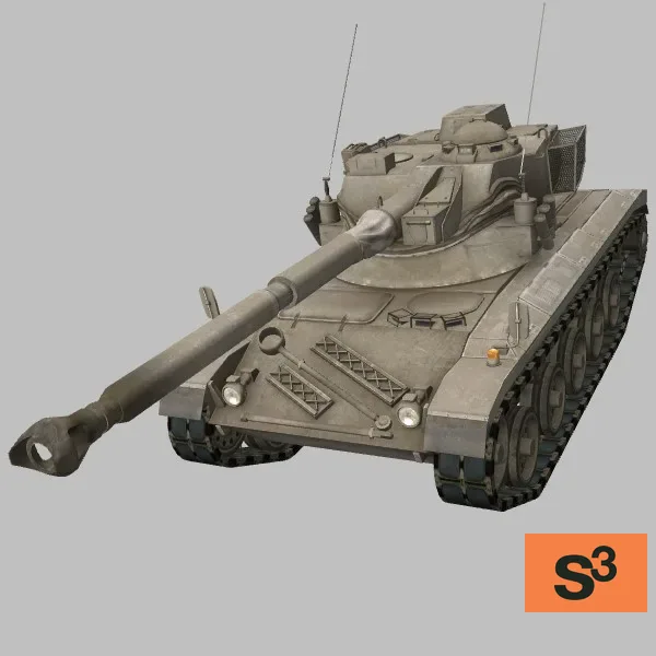 SK-105A2 · AT · desert — 3D model preview