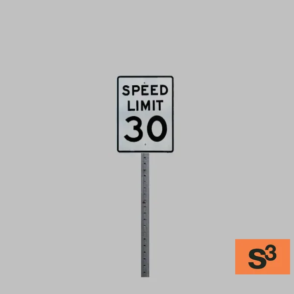 speed limit 30-sign — 3D model preview