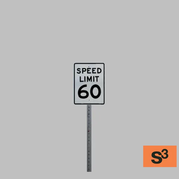 speed limit 60-sign — 3D model preview