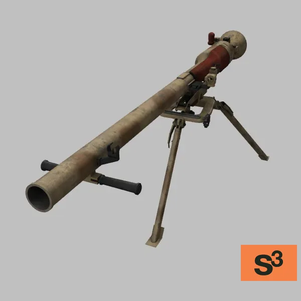 SPG-9 · RU · desert — 3D model preview