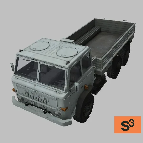 STAR-266-flatbed · RU · white — 3D model preview