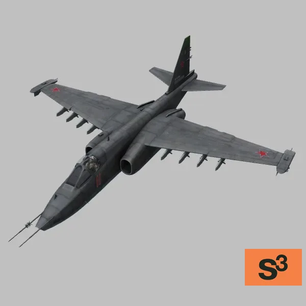 Su-25SM3 · RU · grey — 3D model preview