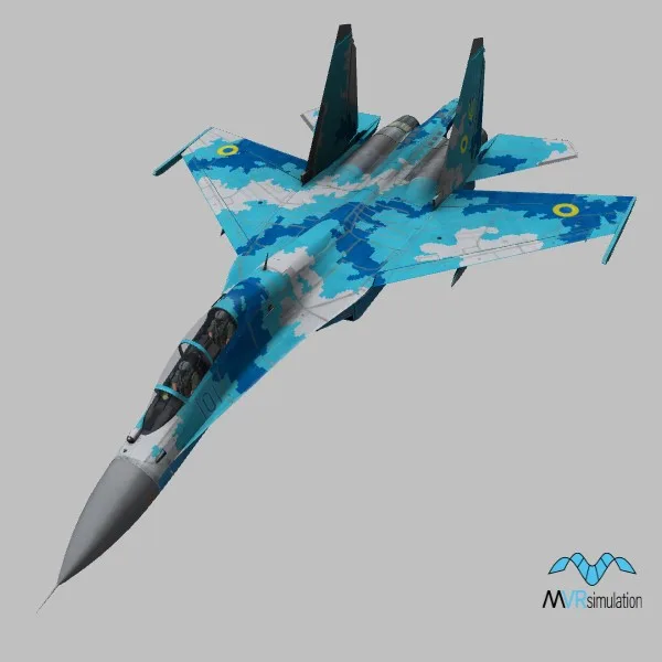 Su-27UB · UA · camo — 3D model preview