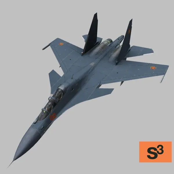 SU-30SM · KZ · camo — 3D model preview