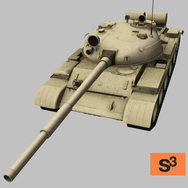 T-62 · LY · desert — 3D model preview