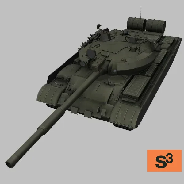 T-62M · RU · green — 3D model preview