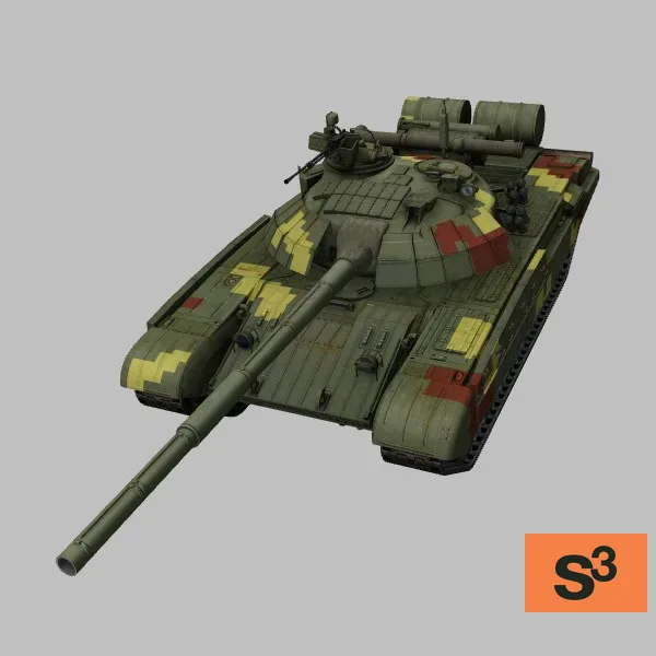 T-64U · UA · camo — 3D model preview