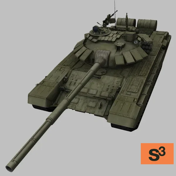 T-72B3 · RU · green — 3D model preview