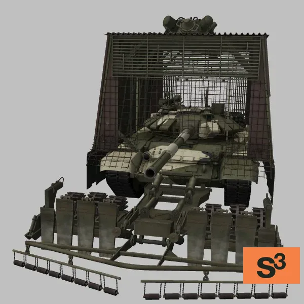 T-72B3-TMT-K-turtle · RU · green — 3D model preview