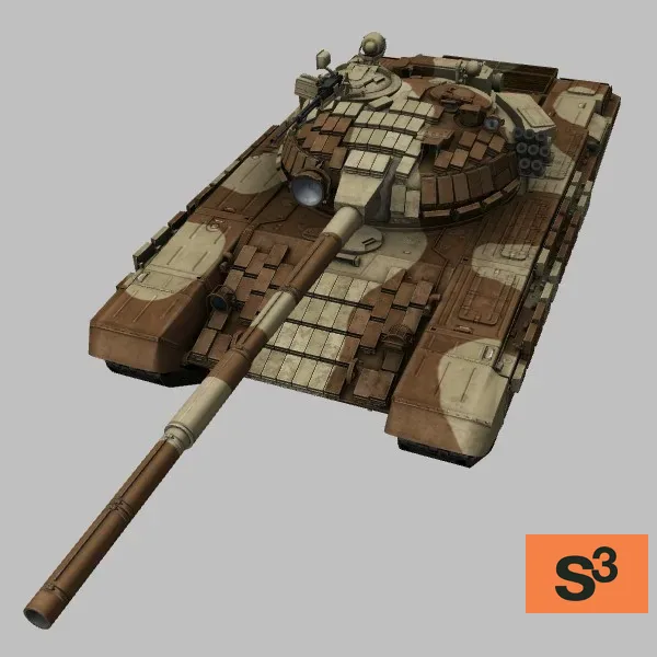 T-72S · IR · camo — 3D model preview