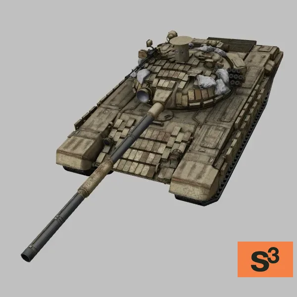 T-72S · Sarab-1 · SY · camo — 3D model preview