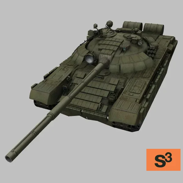 T-72UA · UA · green — 3D model preview