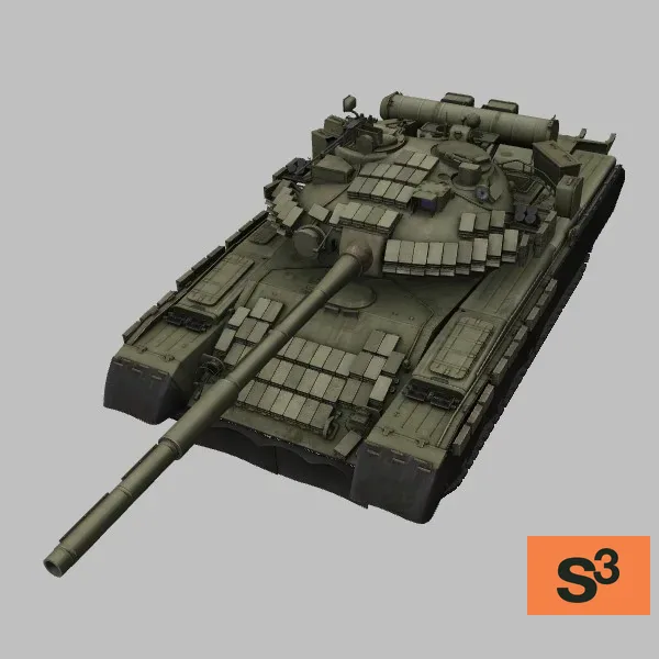 T-80BV · RU · green — 3D model preview