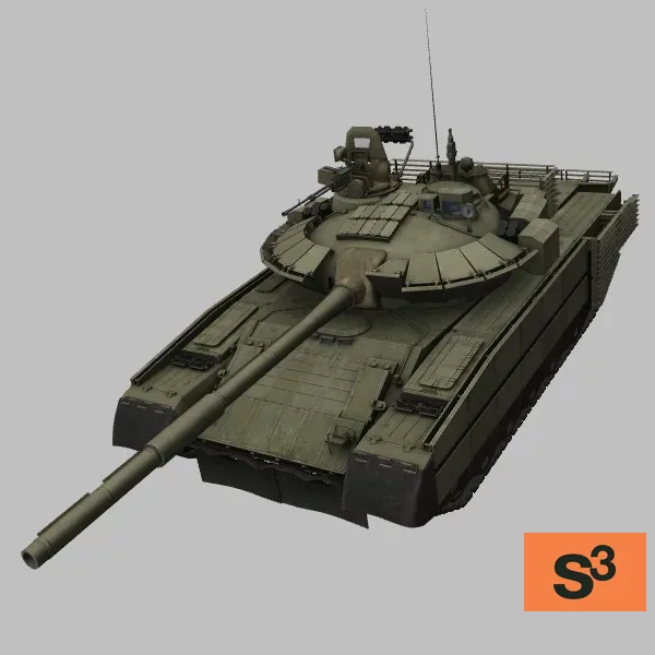 T-80BVM · RU · green — 3D model preview
