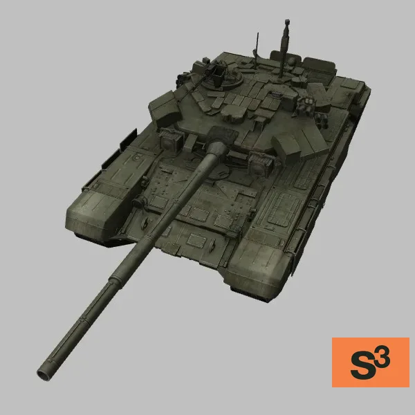 T-90A · RU · green — 3D model preview