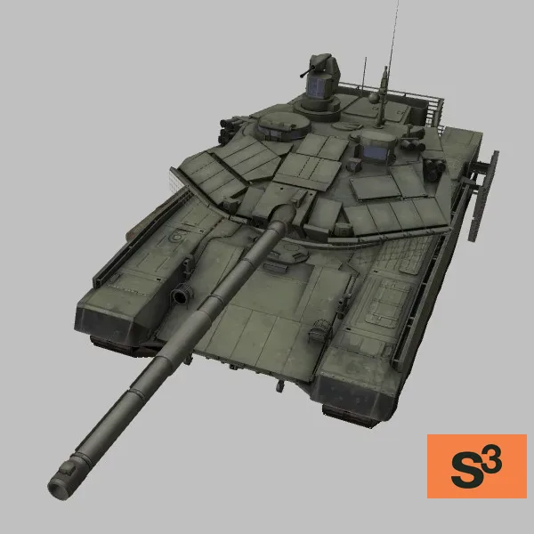 T-90M · RU · green — 3D model preview