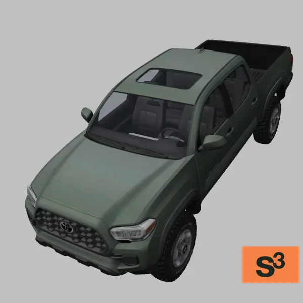 Tacoma-2022 · US · green — 3D model preview