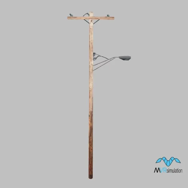teleph post with spot 1 cross bar — 3D model preview