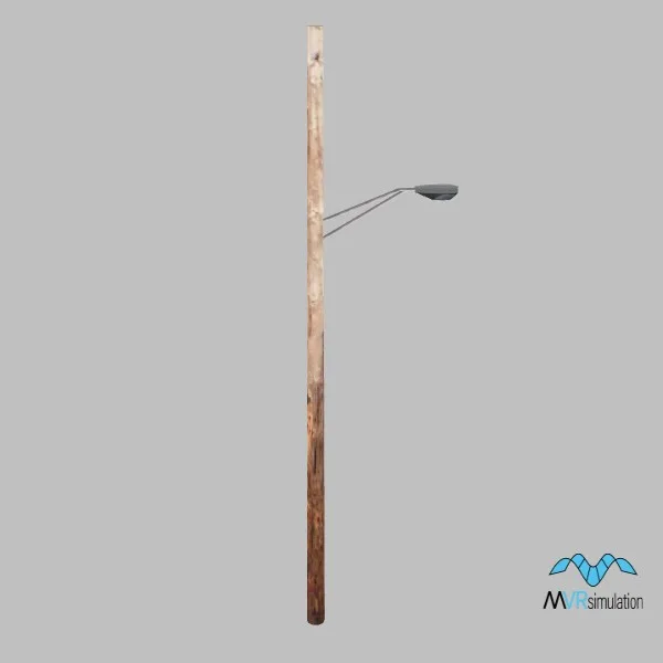 teleph post with spot no cross bar — 3D model preview