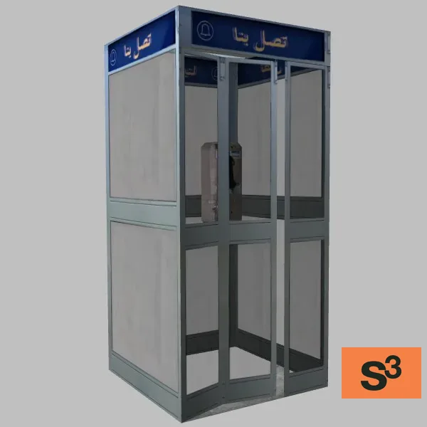 telephone booth-002 — 3D model preview