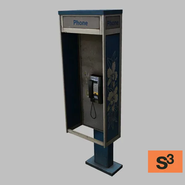 telephone-booth-004 — 3D model preview