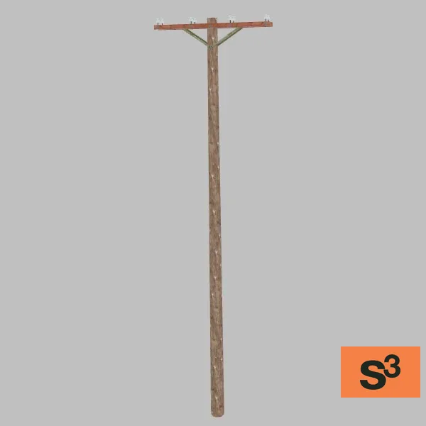 telephone pole-006 — 3D model preview