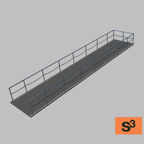 Tiefort handrail — 3D model preview