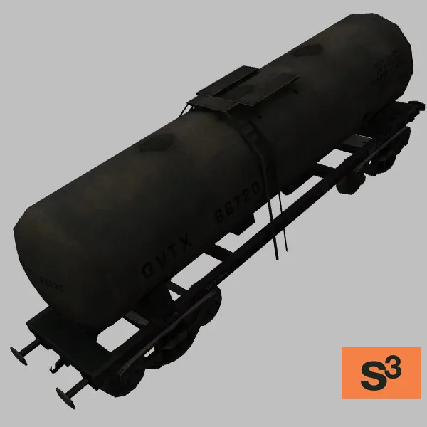 Train-Tanker · US · black · target — 3D model preview