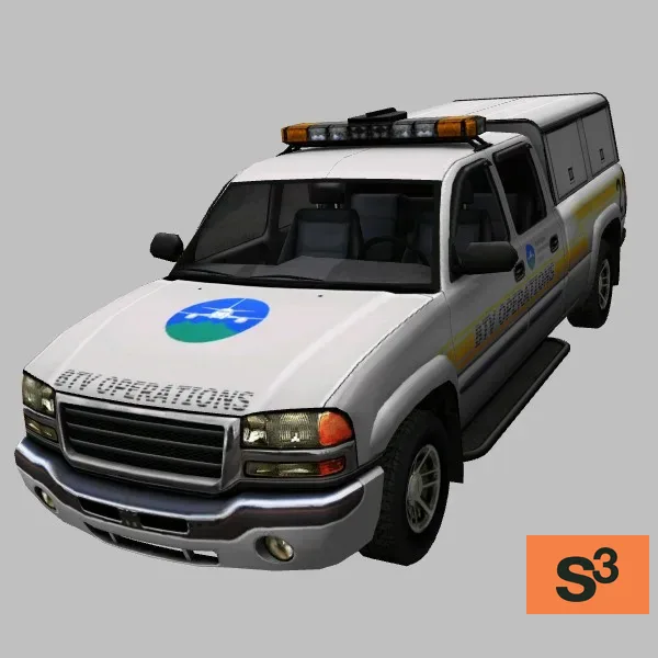 truck-026 white — 3D model preview