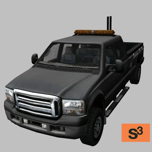truck-027 black — 3D model preview