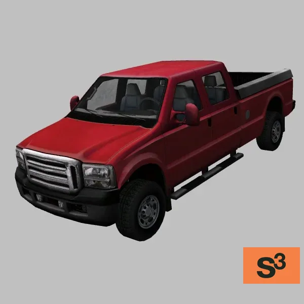 truck-034-red — 3D model preview