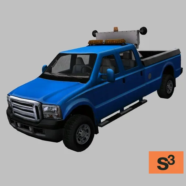 truck-035-blue — 3D model preview