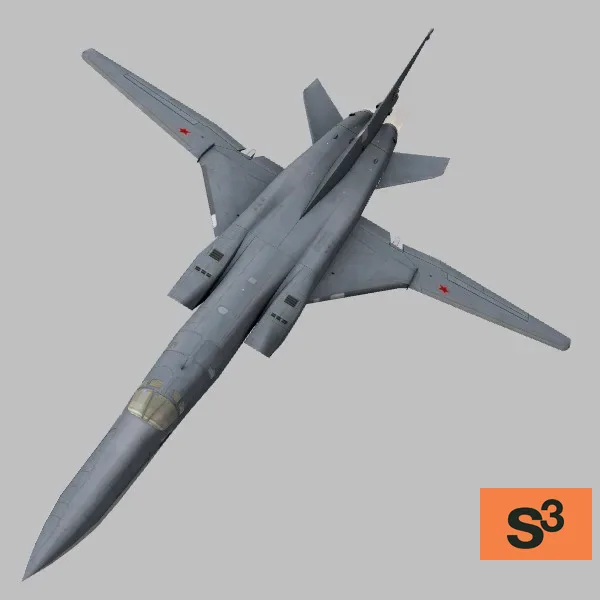 Tu-22M3 · RU · grey — 3D model preview