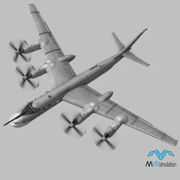 Tu-95MS · RU · grey — 3D model preview