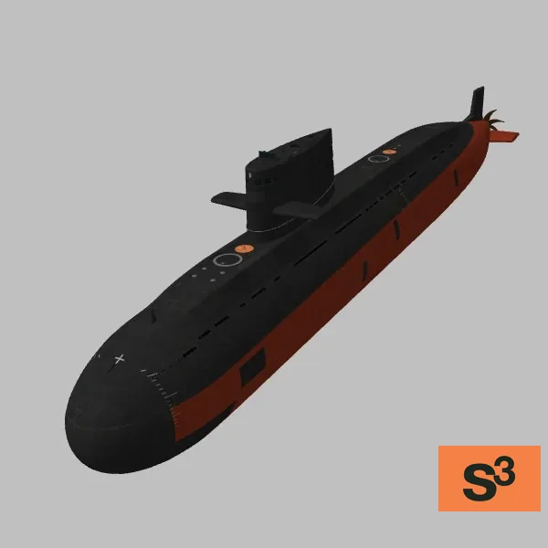 Type-039A · CN · green — 3D model preview